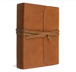 ESV Single Column Journaling Bible, Large Print (Brown, Flap with Strap) Leather Bound – Large Print, July 29, 2016