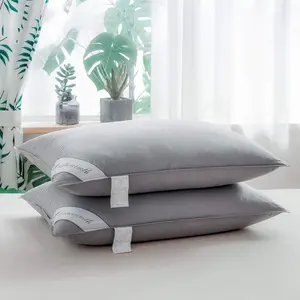 Goose Down &  Pillows Soft Insert for Side and  Sleepers Grey Color, Soft  Standard 20x26in