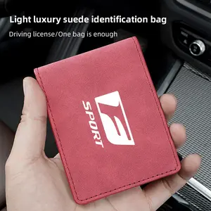 Leather Car Driver License Cover, Automotive Badge Card for Lexus Models, F-Sport Es Rx Nx Ls Ux Lm Lx Gx Lc Rz Is Ct Gs RC Hs Sc Tx Lbx Is300 Rx350