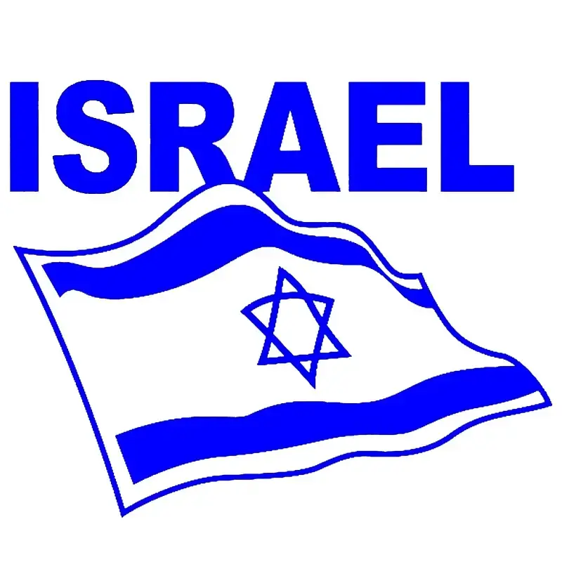 Israel Flag Vinyl Car Decal Waterproof Multi-Surface Stickers Universal Fit Bulk