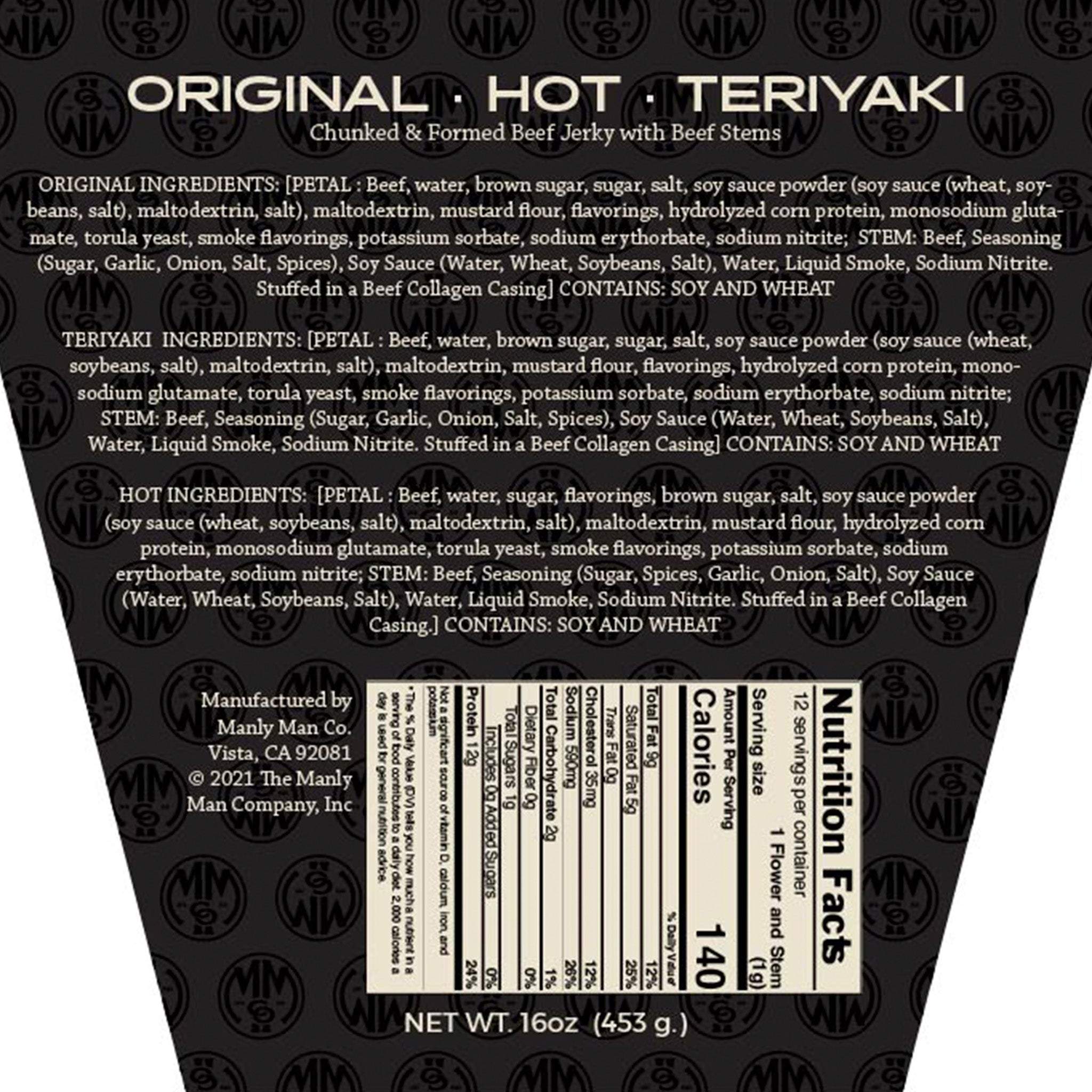 Beef Jerky Flower Bouquet & Beer Mug - Sturdy Mug with Edible Flowers, Gift Box with Reusable Drinkware