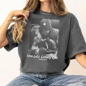 Bieber Eilish Tee, One Less Lonely Girl Coachella 2026 Tee, Belieber Fan Vintage Graphic Women, Men For Fans T-shirt
