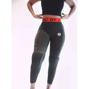 Women's Padded Workout Leggings with Removable Knee Pads
