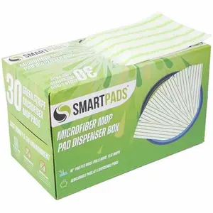 Monarch  18 x 5 in. Microfiber Wet & Dry Mop Pad Refills, Green - Pack of 30