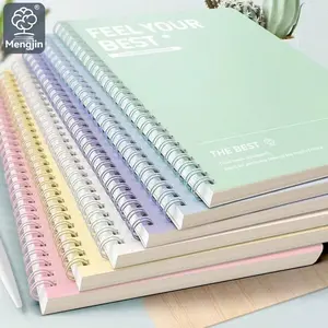 5pcs A5 Coil Notebook Set, Large Capacity Thick Spiral Notebooks, Simple Design, Colorful Pages, Multi-Color Options