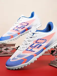 Football Shoes TF Studs, Outdoor Sports Cleats, Durable Anti-Slip, Superior Grip, Ankle Protection, Rubber Sole, All-Season Use