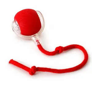 Interactive Cat Toy Ball with Rolling Rope, USB Rechargeable Smart Cat Chase Toy for Indoor Cats, Automatic Moving Ball for Exercise, Hunting Training & Boredom Relief, Durable Silicone Grip Design