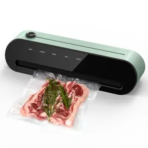 Vacuum Sealer Machine, Automatic 5 in 1 LED Touch Screen Food Sealer with Dry & Moist Modes, Built-in External Suction Tube, Cutter, Removable Drip Tray and Vacuum Seal Bags/Roll