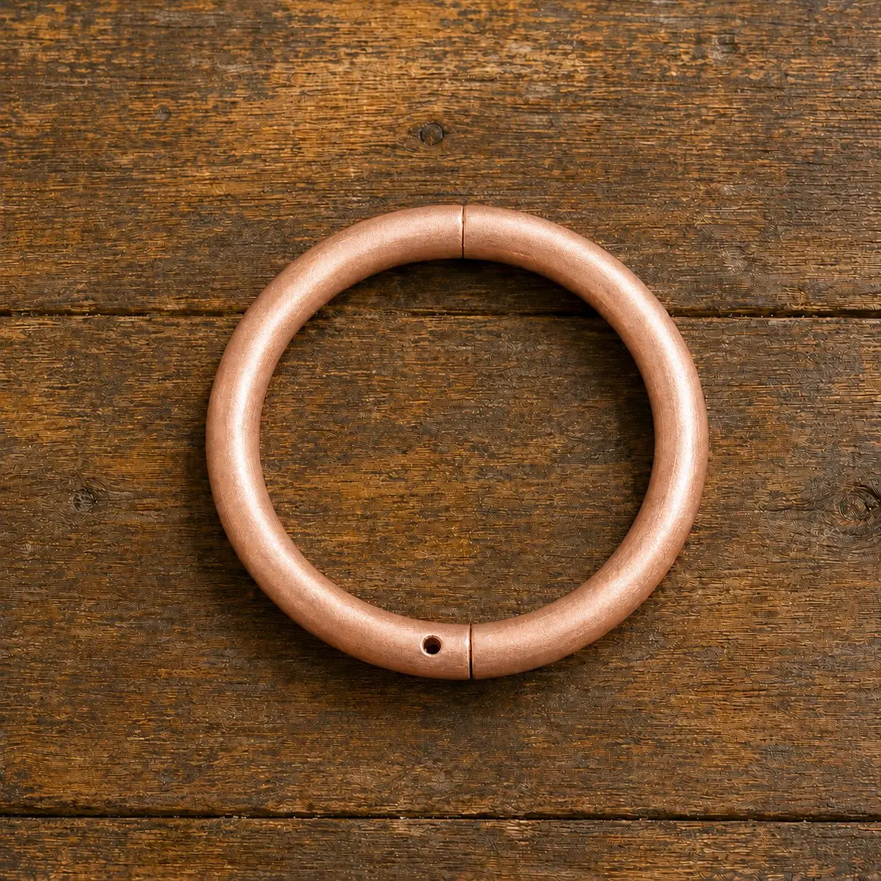 Satin Style - Rose Gold Cowboy Bull Ring Bangle Bracelet