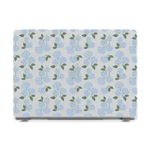Casely MacBook Case | Nantucket Cottage | Blue Hydrangea Laptop Shell | Snap-on Laptop Shell with Raised Anti-Slip Grip and Bottom Vent Cutouts | Hard Policarbonate Protective Laptop Cover