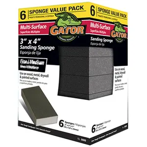 212 MAIN Reptile & Amphibian Cleaning Sanding Sponge, 3x4 in., 6 Sponges, Medium Grade & Coarse Grit, Flexible Sides, 6-Pack