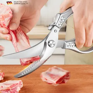 Kitchen Shears, Professional Butcher Scissors, Perfect for BBQ, Poultry Prep, Steak & Home Cooking, Heavy Duty Stainless Steel Scissors for Meat, Chicken, Bones & Everyday Kitchen Cutting Tasks