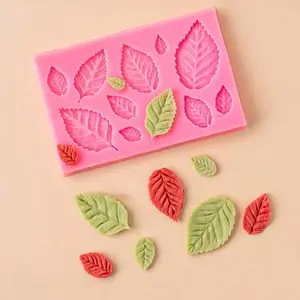 Leaf Design Silicone Mold, 1 Piece DIY Candle & Soap Making Mold, Multi-functional Candle & Soap Making Tool for Crafts Gifts