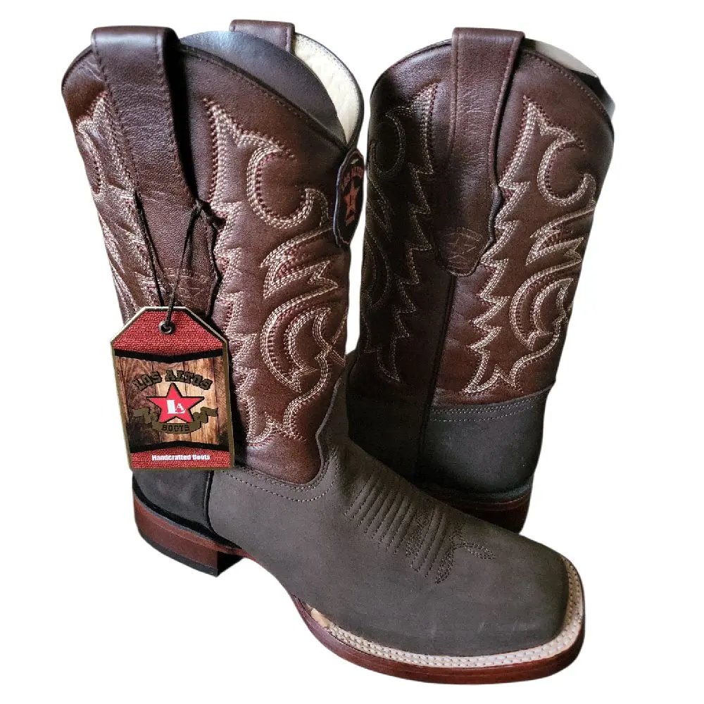 Men's Rodeo Cowboy Boots Nubuck Tabacco Los Altos