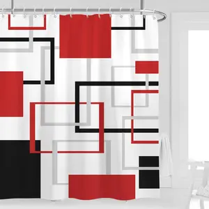 Extra Long Shower Curtain Tall 72''W x 84''L 12 Pack Plastic Hooks