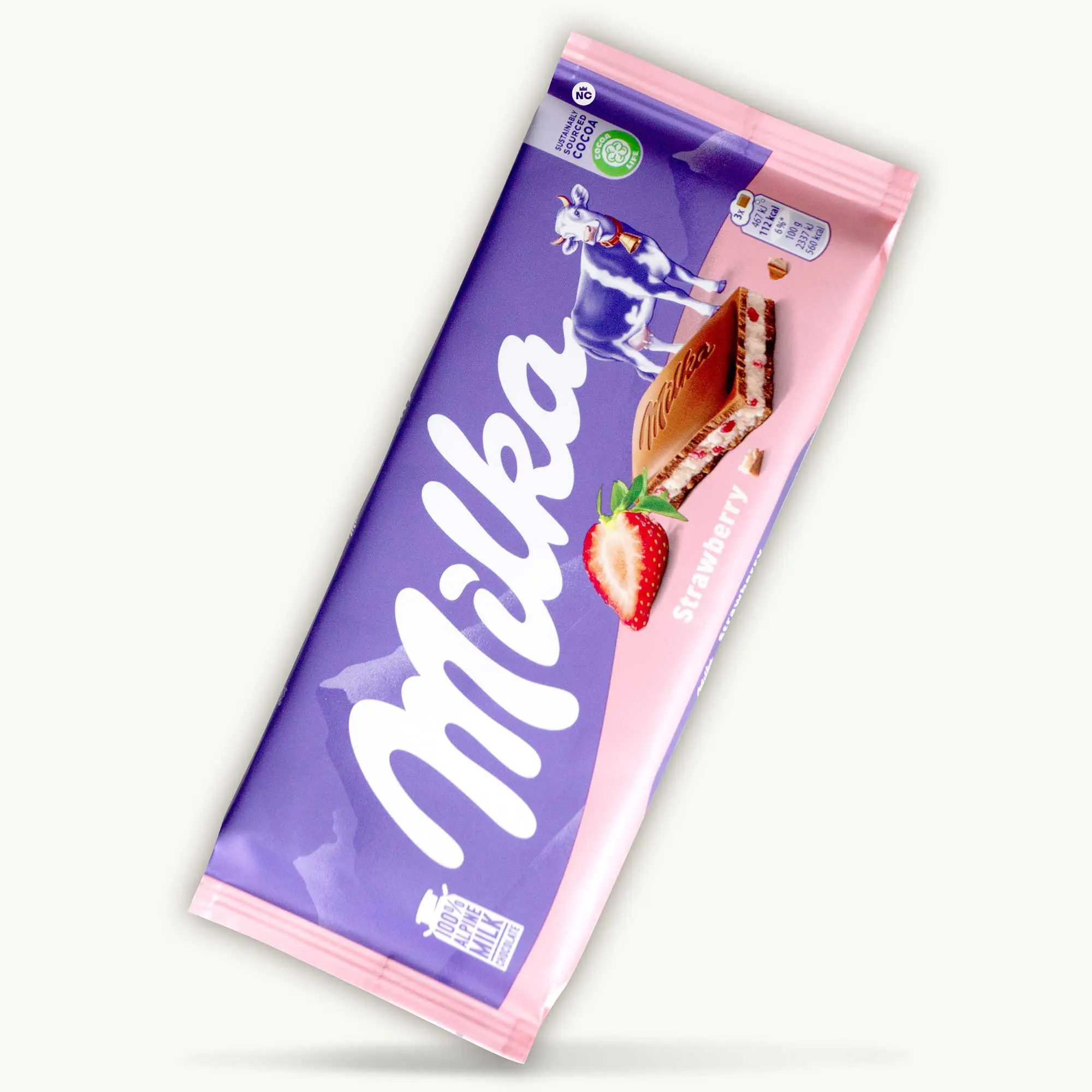 Milka Strawberry Chocolate Candy Bar 100g Milka Strawberry Chocolate Candy Bar 100g
