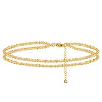 Double-layered golden anklelet