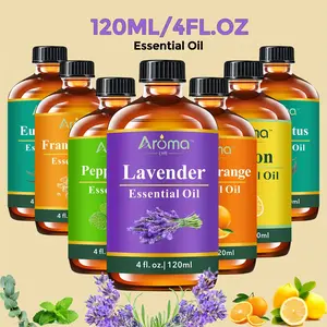 4FL.OZ Natural Essential Oils: Lavender, Eucalyptus, Lavender, Frankincense, Lemon, Sweet Orange, Peppermint Essential Oils| Car Air Freshener, Soap Making, Candles| Diffuser, Humidifier, Flavored Air, Body Oil- Local Warehouse | Mother'S Day Gift