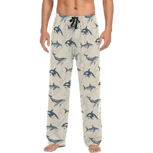 Men's Pajama Pants Super Soft Shark Killer Whale Sleep Lounge Pants Pjs Bottoms with Pockets