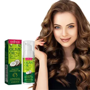 EELHOE Olive Oil Hair Hold Mousse  curly hair styling moisturizing roll styling lasting anti-frizz mousse Gel Haircare