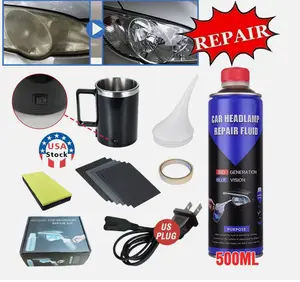Headlight Restoration Repair Kit Liquid Polymer Chemical Polishing Car Set Tool