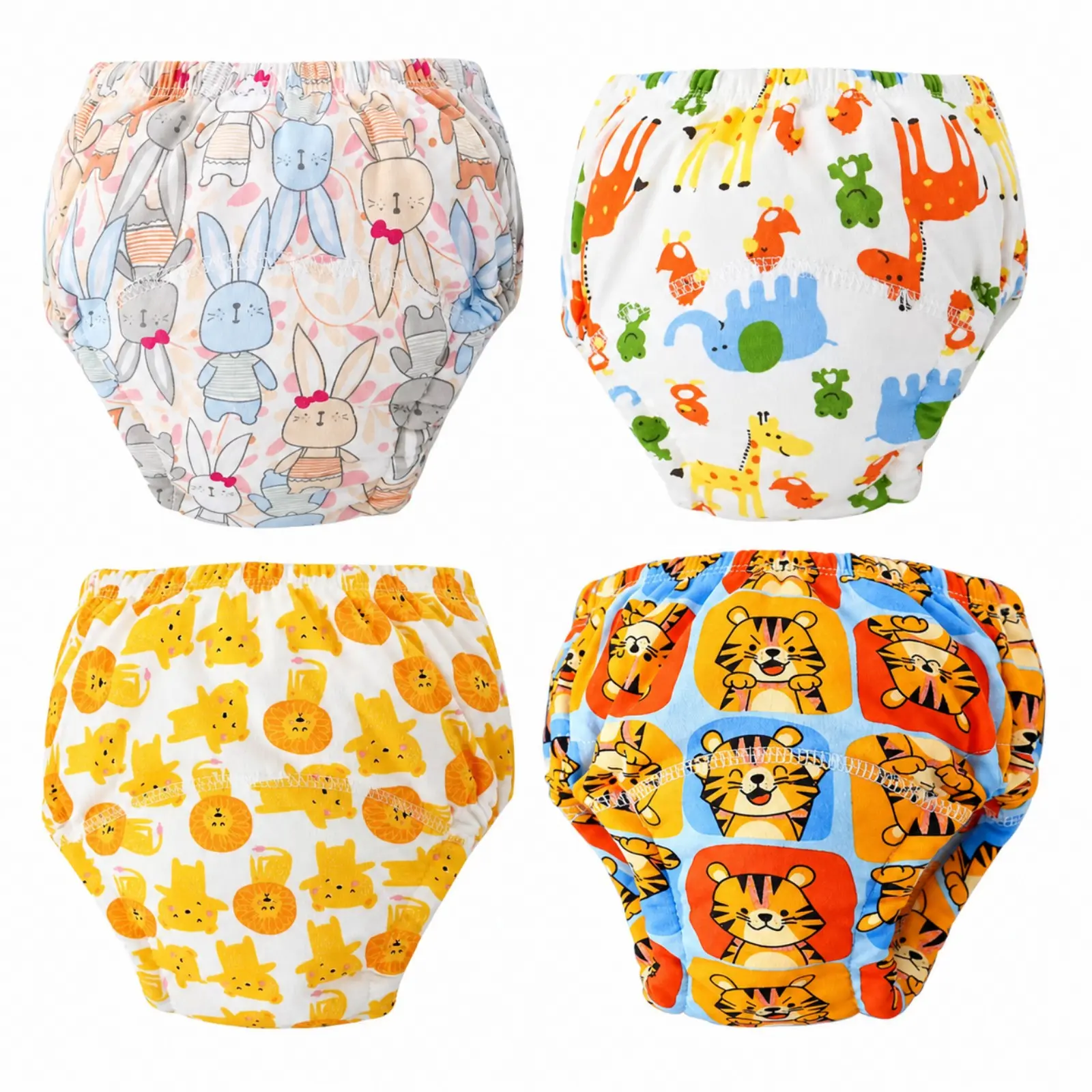 4PCS Reusable Potty Training Underwear, Absorbent & Breathable, Gentle on Skin, Unisex Toddler 4PCS Reusable Potty Training Underwear, Absorbent & Breathable, Gentle on Skin, Unisex Toddler