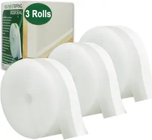49   Weather Stripping Door Seal, Draft Seal Tape for Doors, Draft Seal Insulation Tape Strip, Under Door Seal Strip for Window and Door Bottom 3 Rolls Total 49ft (Width 35mm)
