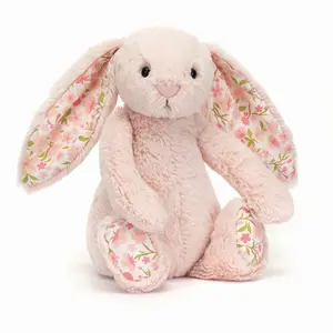 Jellycat Blossom Bunny Plush – Pink Floral Ears, Soft Stuffed Rabbit Toy