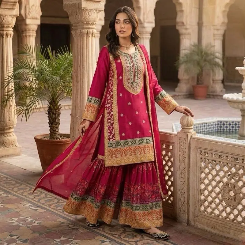 Indian & Pakistani dress, Long Sleeves, Various colors, Elegant design, Beautiful colors Asian Womenswear Clothes Salwar