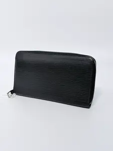 Pre-owned Louis Vuitton Leather Long Zippy Wallet Epi Black Zip Around LV200FEI
