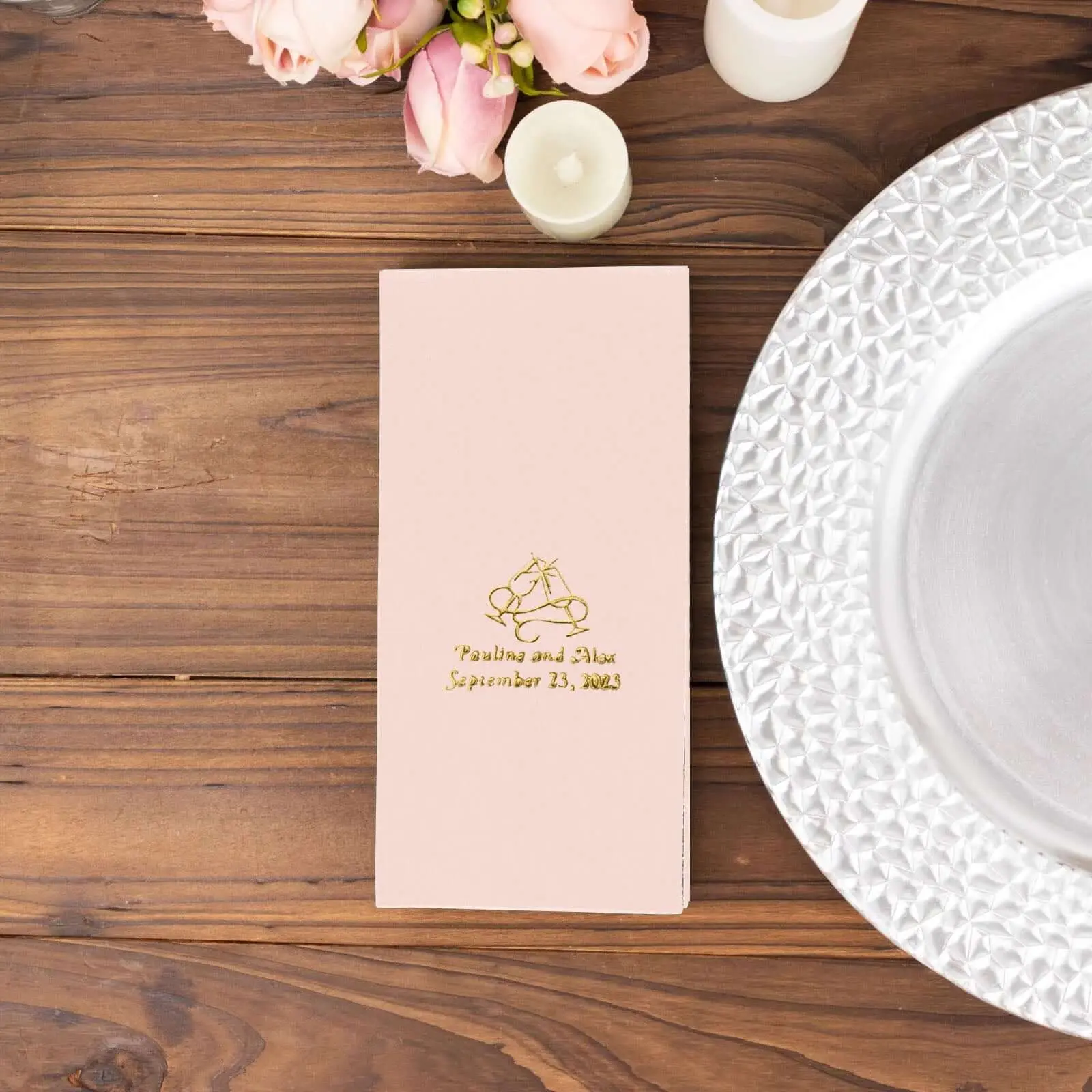 100-Pack Soft Airlaid Paper Dinner Napkins - Custom Print, Large Emblem, Highly Absorbent Multipack Napkins for Party Supplies
