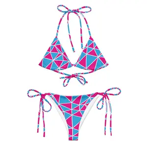 Delta Rave String Bikini Set - Quick-Drying & Breathable Material with UPF 50+ Protection, Removable Padding, Stylish Tie-Backs for Comfort