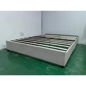 GARVEE Platform Bed Frame with Fabric Upholstery and 4 Storage Drawers, Available in King and Queen Sizes, Features Wooden Slats Support, Noise-Free Design, Easy Assembly, and No Box Spring Required, in Dark Grey