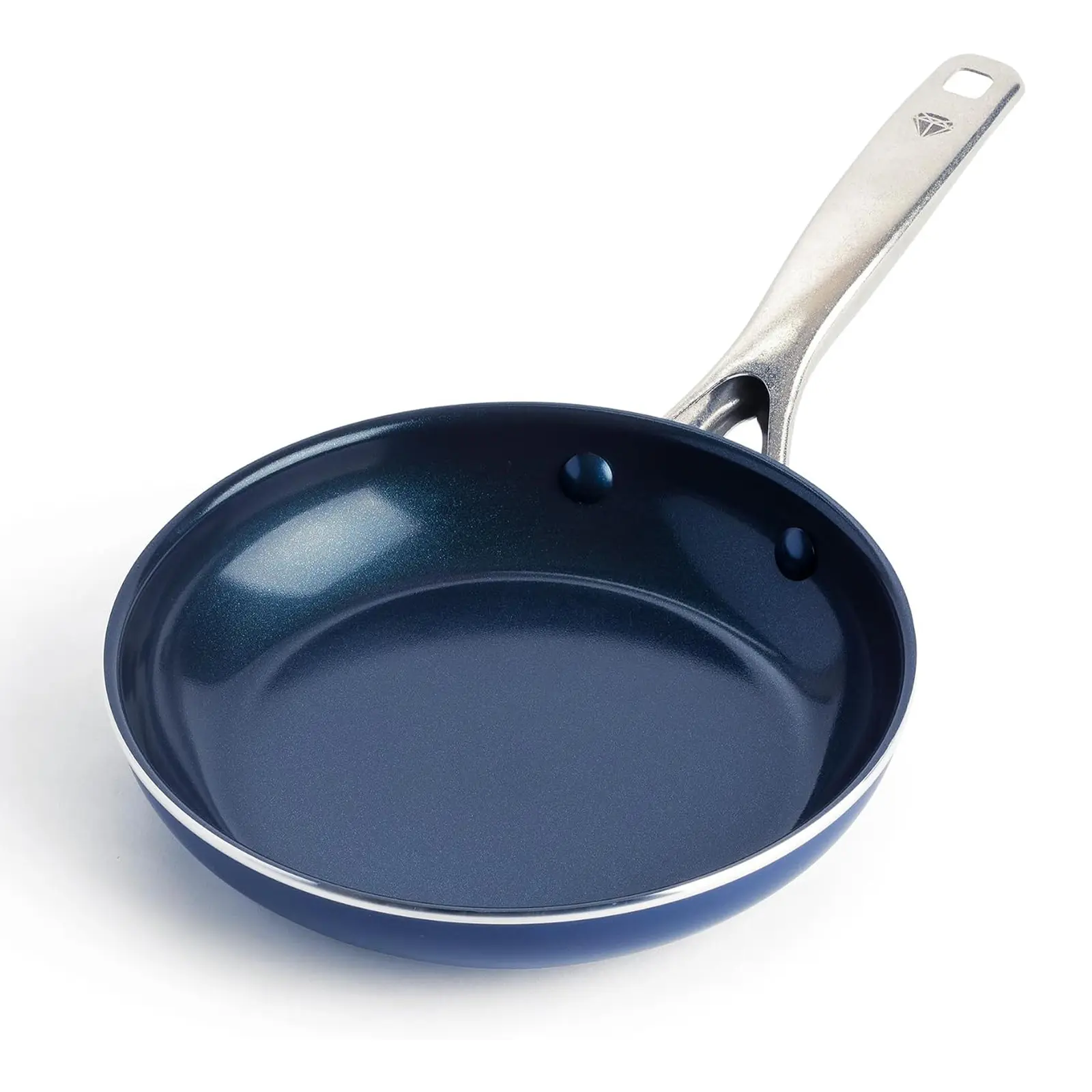 Blue Diamond 8" Diamond Infused Ceramic Nonstick Frying Pan Skillet, Blue | PFAS-Free Ceramic Nonstick, Dishwasher & Oven Safe, Stay Cool Handle, Durable Metal Utensil Safe, Egg & Omelet Pan