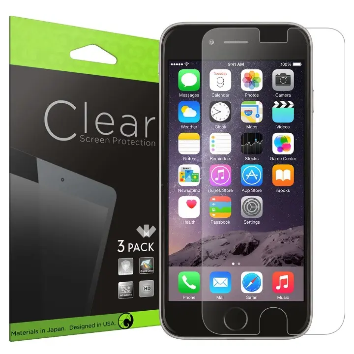 3-Pack Screen Protector for iPhone 6 Plus 5.5" – HD Clarity, Easy Install, Touchscreen Accuracy Cloth Fingerprint