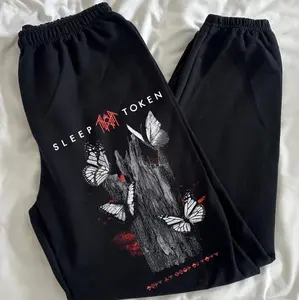 Sleep Token Butterflies Band Logo Sweatpants Rock Off Officially Licensed Unisex Cotton All Seasons Machine Washable Gift For Her Him EO1V6