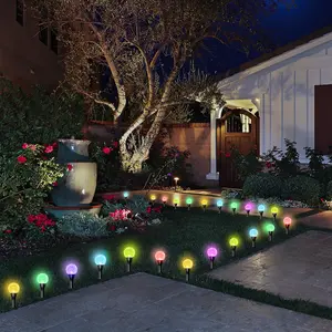 20/40 Solar LED Ground Insert Bubble Ball lights, In Various Colors, Suitable For Wedding Parties, Proposal Parties, Camping Decorations, And Outdoor Festival Decoration Atmosphere Light Strings