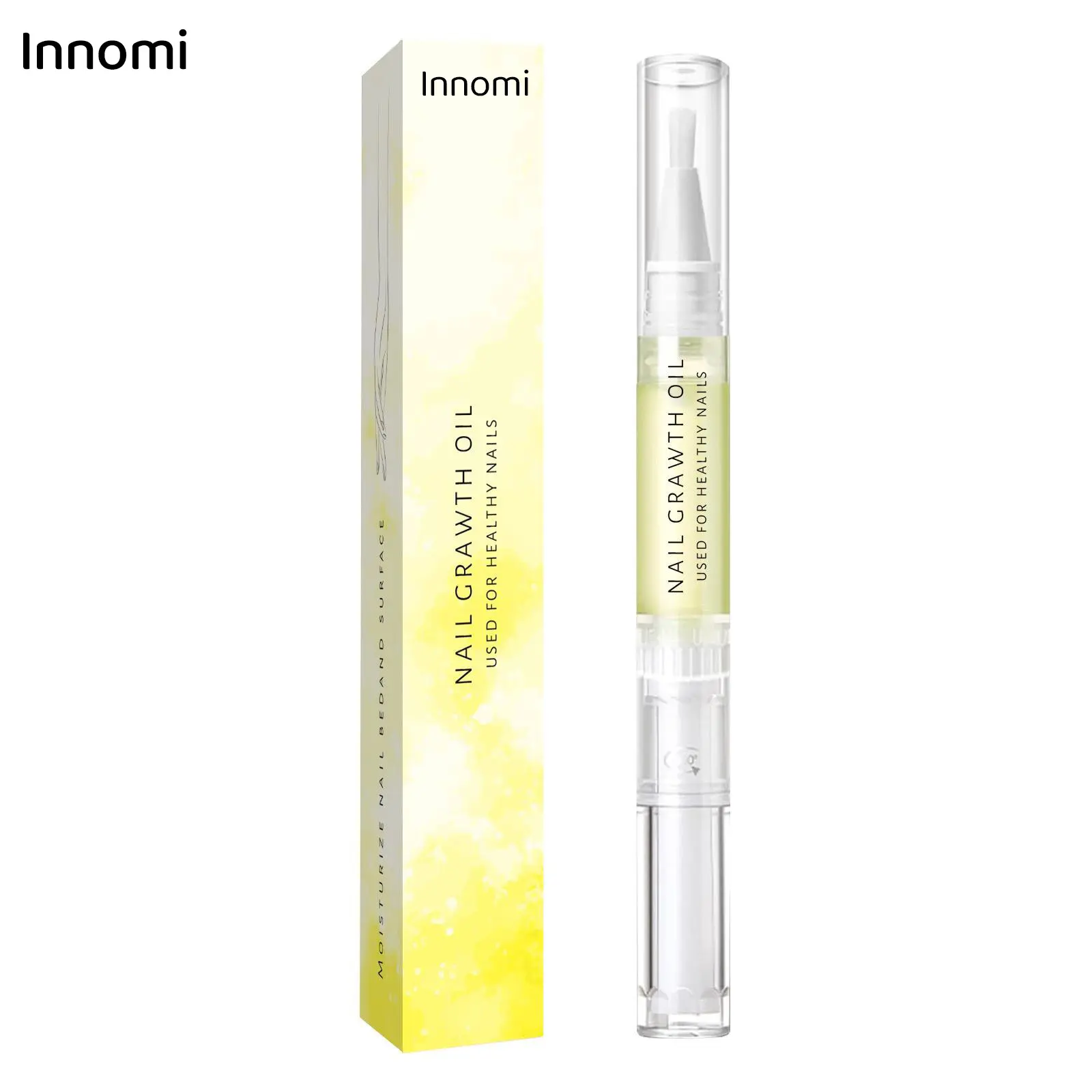 Innomi Nail Growth & Strengthening Oil with Biotin & Vitamin E, Organic Nail Care Liquid for Moisture and Shine, 3ml Vegan Cuticle Pen, Nail Growth Products