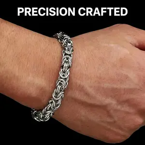 Designer-Inspired Jewelry Stainless Steel Bracelets for Men & Women – Chunky Cuban Link/Franco Link/Rollo Chain/Byzantine Bracelet