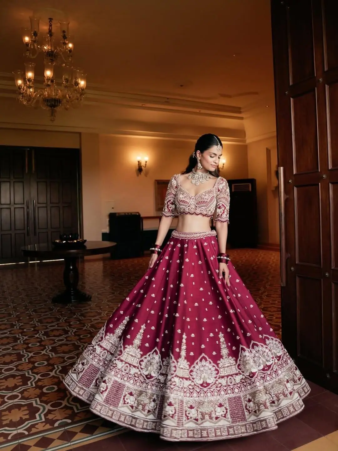 Wine Red Lehenga Collection Wine Red Lehenga Collection
