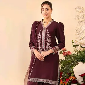 Zahra Rabab Modest Pakistani brand Partywear Farshi suit.
