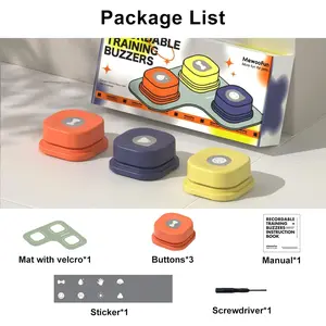 ROBOTIME,MEWOOFUN,Dog Buttons,Talking Buttons Set,Dog Training Speaking Buttons