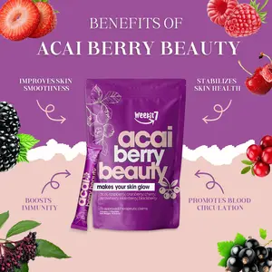 Weekit7 Acai Berry Cleanse Organic Acai Berry Powder,Superfood Acai Berries Purple Powder Edible Dietary Supplement Fitness. Non-GMO No Preservatives Beverage Mixed