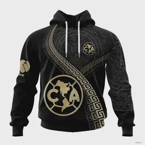Club América LIGA MX Hoodie 2025 – Exclusive Black and Gold Design for Championship Fans