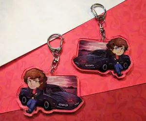 Michael & KITT  Acrylic Keychain!,  Perfect Gift for Fans & Collectors