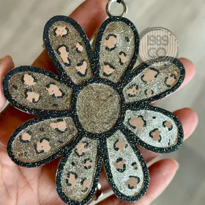 Leopard Daisy Car Freshie