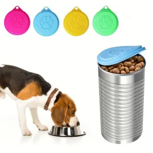 4pcs Reusable Pet Food Can Covers - Preserve Freshness, Lock in Flavor, and Keep Pests Out - Easy to Clean, BPA-Free, and Durable Solution for Pet Owners