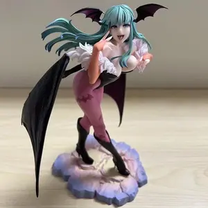 22.5cm Demon Warrior Morrigan Aensland Succubus Action Game Figure Model Statue Boys Collection Desktop Decoration Ornament Toys