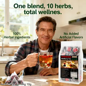 Upgraded Ten Treasure Tea, Natural Kidney & Liver Cleanse, Strengthen Immune Health, Boost Energy & Improve Sleep,60 Bags Beverage