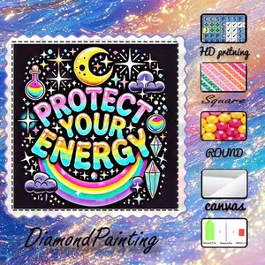 DIY 5D Flocking Cloth Diamond Painting Handmade Kit, AB Rhinestones, Fairy Dust Rhinestones, Crystal Rhinestones, Letters, Rainbow, Stars, Galaxy Diamond Embroidery, Special Craft Diamond Art Kit, Wall Decor, Gift for Family, Loved Ones, and Friends